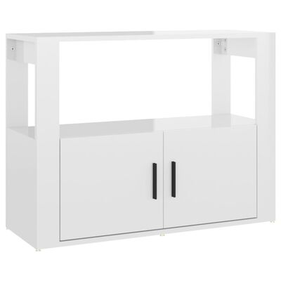 vidaXL Sideboard High Gloss White 80x30x60 cm Engineered Wood