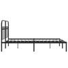 vidaXL Metal Bed Frame without Mattress with Headboard Black 140x200cm