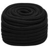 vidaXL Work Rope Black 25 mm 25 m Polyester