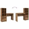 vidaXL Desk with Drawer 2 pcs Old Wood