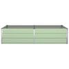 vidaXL Planter Pastel Green 195 x 100 x 45 cm Galvanised Steel