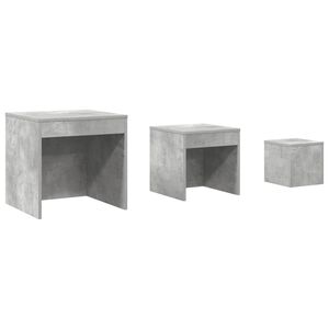 vidaXL Nesting Tables 3 pcs Concrete Grey Engineered Wood