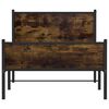 vidaXL Metal Bed Frame without Mattress Smoked Oak 100x200 cm