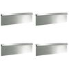 vidaXL Snail Fence 4 pcs 100 x 3.5 x 25 cm Galvanised Steel Silver