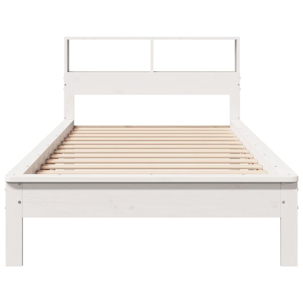 vidaXL Bookcase Bed without Mattress White 100x200 cm Solid Wood Pine