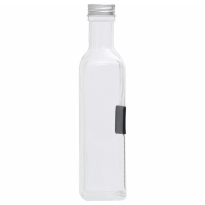 vidaXL Glass Bottles with Screw Cap 20 pcs Square 250 ml