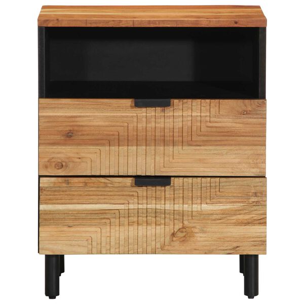 vidaXL Bedside Cabinet Brown 50 x 33 x 62 cm Solid Acacia wood