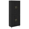 vidaXL Highboard Black Oak 69.5 x 34 x 90 cm Engineered Wood