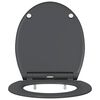 vidaXL Toilet Seat Anthracite 47 x 37.5 x 3.8 cm Duroplast