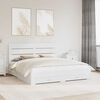 vidaXL Bed Frame with Drawer White 200 x 200 cm Engineered Wood