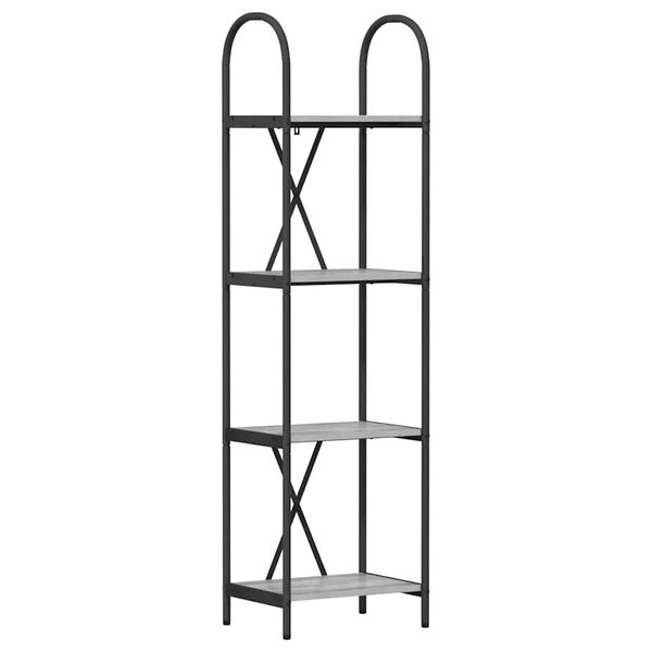 vidaXL Bookshelf Grey Sonoma 40 x 30 x 146 cm Engineered wood