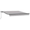 vidaXL Retractable Awning Light Grey 350 x 250 cm Polyester and Steel