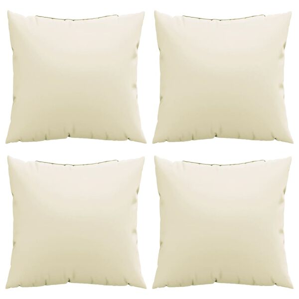 vidaXL Sofa Cushions 4 pcs Cream 60x60 cm Fabric