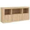vidaXL Sideboard with LED Lights Sonoma Oak 142.5x37x67 cm