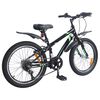 vidaXL Kids Bike 20'' 6-Speed for 6-11 Years Old Black