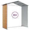 vidaXL Garden Shed Light Brown 191x385x198 cm Galvanised Steel