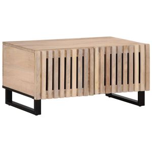 vidaXL Coffee Table White 80x51x40 cm Solid Wood Mango