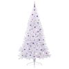vidaXL Artificial Christmas Tree with Stand White 240 cm PVC and Steel