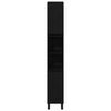 vidaXL Bathroom Cabinet Black Oak 30 x 30 x 190 cm Engineered Wood