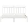 vidaXL Bed Frame without Mattress White Solid Wood 140x190 cm (809998+814095)