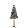 vidaXL Slim Christmas Tree Green 150 cm PVC and Solid Pine wood