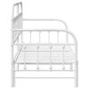 vidaXL Daybed Frame with Headboard White 75 x 190 cm Steel