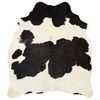 vidaXL Real Cowhide Rug Black and White 180x220 cm