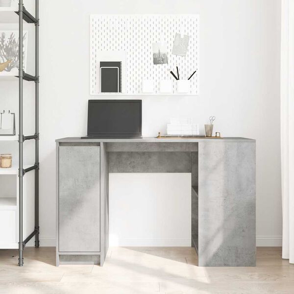 vidaXL Desk Concrete Grey 120x42x76 cm Engineered Wood