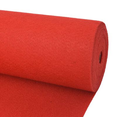 vidaXL Exhibition Carpet Plain 1.2x12 m Red