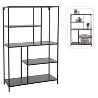 H&S Collection 4-tier Standing Shelf 76x30x116 cm Black