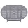 vidaXL 9 Piece Garden Dining Set Solid Acacia Wood Grey