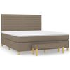 vidaXL Box Spring Bed with Mattress Taupe 180x200 cm Fabric