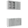 vidaXL Kitchen Unit LYON 4 pcs Grey Sonoma Engineered Wood
