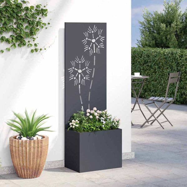 vidaXL Garden Privacy Screen Anthracite 50 x 140 cm Cold-rolled steel