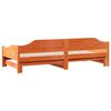 vidaXL Daybed with Trundle without Mattress Wax Brown 80x200 cm Solid Wood