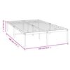 vidaXL Metal Bed Frame without Mattress White 135x190cm