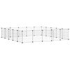vidaXL 20-Panel Pet Cage with Door Black 35x35 cm Steel