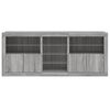 vidaXL Sideboard with LED Lights Grey Sonoma 162x37x67 cm