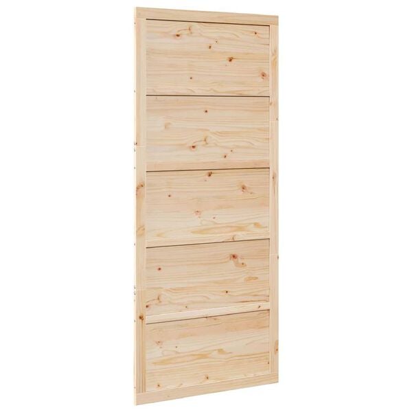 vidaXL Barn Door Natural 80 x 208 cm Solid Pine wood