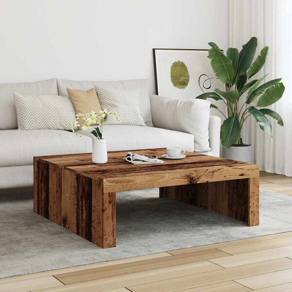 vidaXL Coffee Table Old Wood 100x100x35 cm Engineered Wood