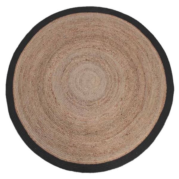 LABEL51 Carpet Jute Round 180 cm Black