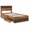 vidaXL Bed Frame with Headboard Old Wood 100 x 200 cm Engineered Wood