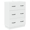 vidaXL Drawer Cabinet White 66 x 34.5 x 87 cm Engineered Wood