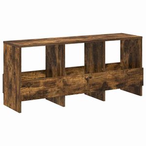 vidaXL Magazine Rack Smoked Oak 102 x 30 x 45 cm