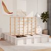 vidaXL Bed Frame White 150 x 200 cm Solid Pine Wood