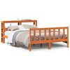 vidaXL Bed Frame with Headboard without Mattress Wax Brown 160x200 cm