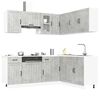 vidaXL 11 Piece Kitchen Cabinet Set Lucca Concrete Grey Engineered Wood