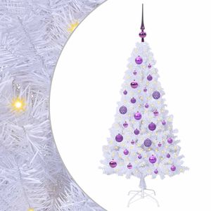 vidaXL Artificial Christmas Tree with Stand White 120 cm PVC and Steel