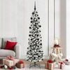 vidaXL Artificial Christmas Tree with 300 LEDs with Stand White 210 cm