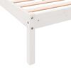 vidaXL Extra Long Bed Frame without Mattress White 200x220 cm Solid Wood Pine